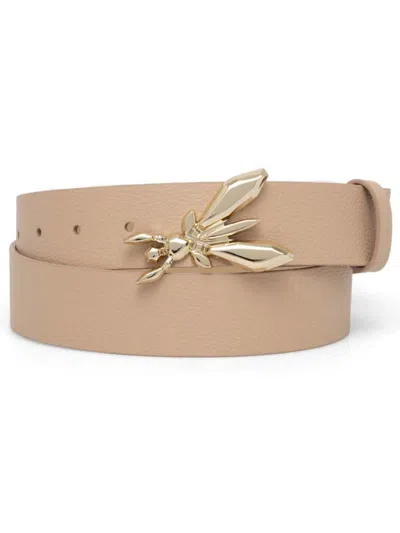 Patrizia Pepe Logo Buckle Belt In 中性色