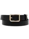 Patrizia Pepe Logo Buckle Belt In Black