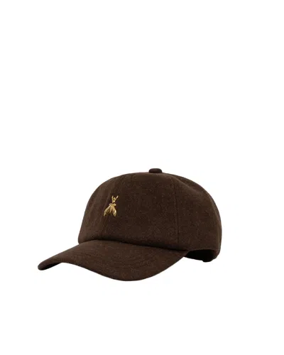 Patrizia Pepe Logo Charm Baseball Cap In Brown