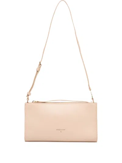 Patrizia Pepe Logo Cross Body Bag In Neutrals