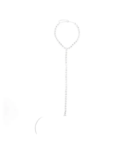 Patrizia Pepe Logo-detail Body Jewel In Metallic