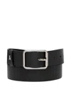 Patrizia Pepe Logo-detail Buckle Belt In Black
