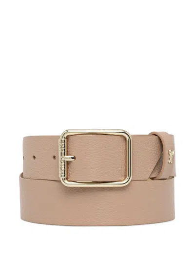 Patrizia Pepe Logo-detail Buckle Belt In Brown