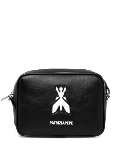 Patrizia Pepe Logo-detail Crossbody Bag In Black