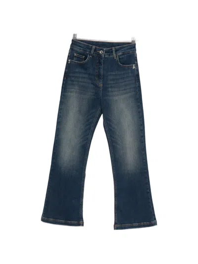 Patrizia Pepe Logo-detail Jeans In Blue