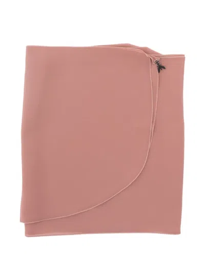 Patrizia Pepe Logo-detail Scarf In Pink