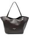 Patrizia Pepe Logo-detail Shoulder Bag In Brown