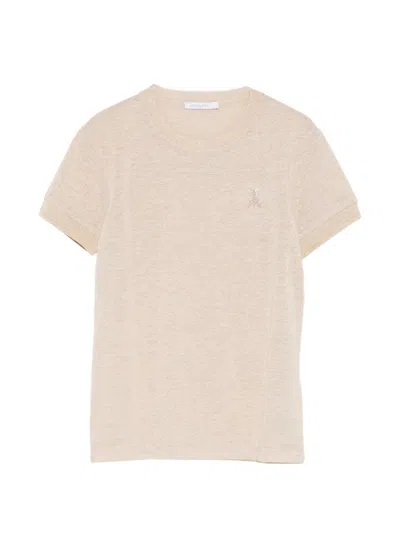 Patrizia Pepe Logo-detail T-shirt In Neutral