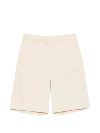 Patrizia Pepe Logo-detail Tailored Shorts In White