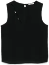 PATRIZIA PEPE LOGO-DETAILED BLOUSE