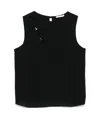 PATRIZIA PEPE LOGO-DETAILED BLOUSE