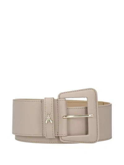 Patrizia Pepe Logo-detailing Belt In Neutrals