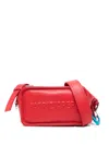 Patrizia Pepe Logo-embossed Crossbody Bag In Red
