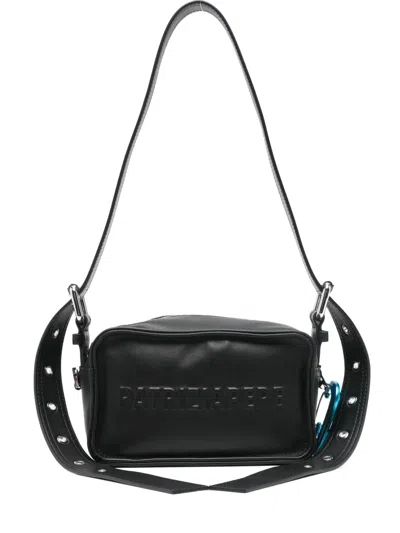Patrizia Pepe Logo-embossed Shoulder Bag In Black