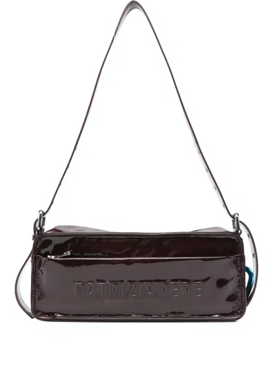 Patrizia Pepe Logo-embossed Shoulder Bag In Brown