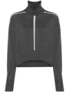 Patrizia Pepe Logo-embossed Sweater In Grey