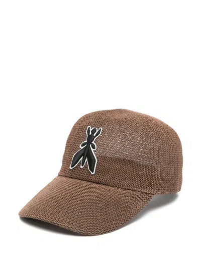 Patrizia Pepe Logo-embroidered Cap In Brown