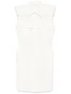 Patrizia Pepe Logo-embroidered Mini Dress In White