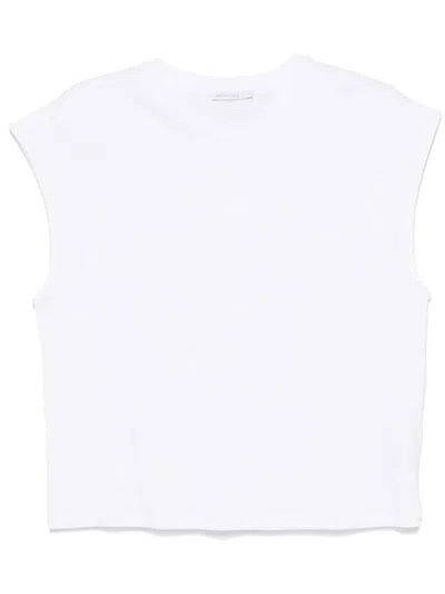 Patrizia Pepe Logo-embroidered T-shirt In White