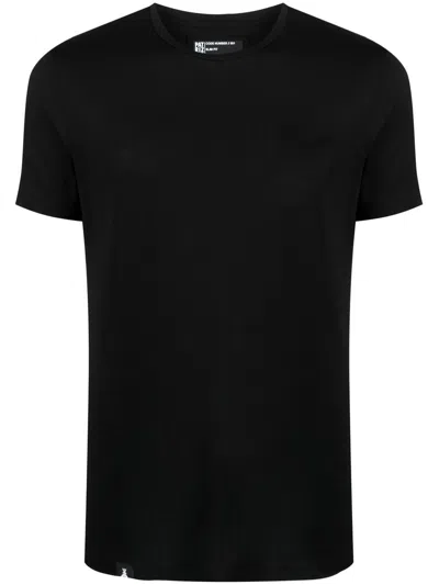 Patrizia Pepe Logo Hem T-shirt In Black