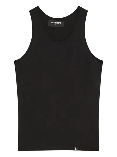 Patrizia Pepe Logo-label Vest Top In Black