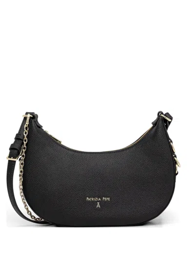 Patrizia Pepe Logo-lettering Cross Body Bag In Black