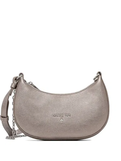 Patrizia Pepe Logo-lettering Cross Body Bag In Gray