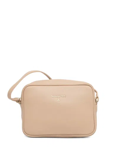 Patrizia Pepe Logo-lettering Leather Cross Body Bag In Neutrals