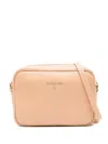 Patrizia Pepe Logo-lettering Leather Crossbody Bag In Neutrals