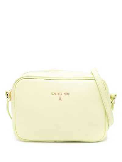 Patrizia Pepe Logo-lettering Shoulder Bag In Green