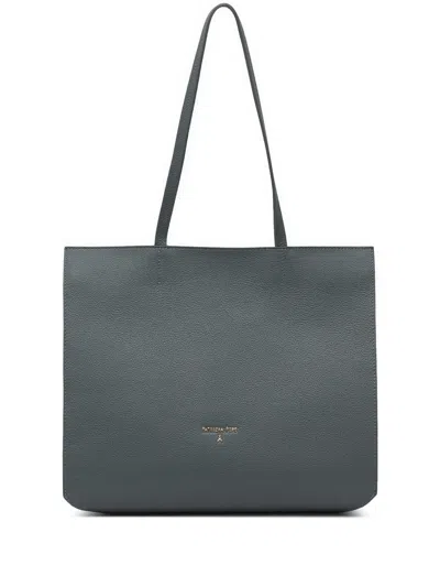 Patrizia Pepe Logo-lettering Tote Bag In Grey