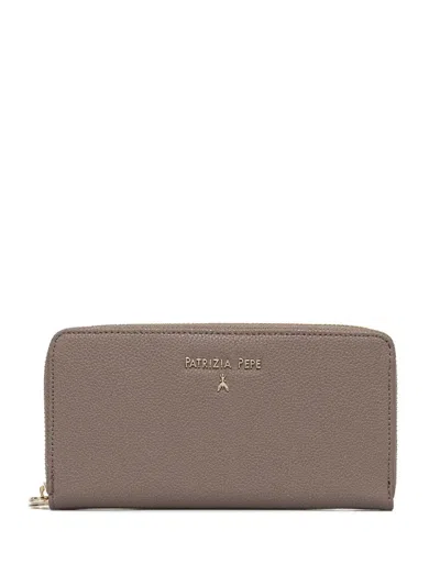 Patrizia Pepe Logo-lettering Wallet In Brown