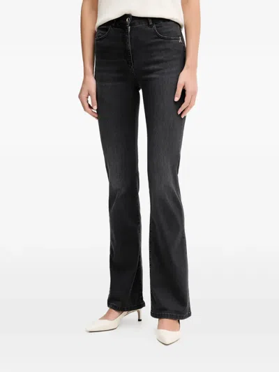 Patrizia Pepe Logo-motif Jeans In Black