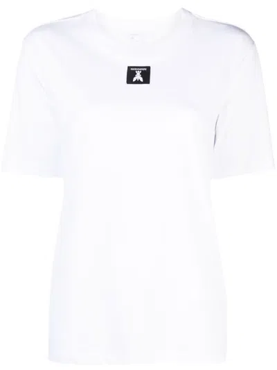 Patrizia Pepe Logo-patch Cotton T-shirt In White
