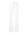 Patrizia Pepe Logo Patch Flared Jeans In White