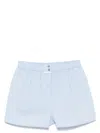 Patrizia Pepe Logo-patch Shorts In Blue