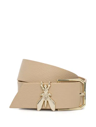 Patrizia Pepe Logo-plaque Belt In Neutrals