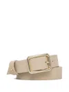 Patrizia Pepe Logo Plaque Belt In Neutrals