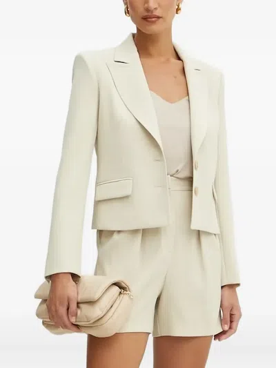 Patrizia Pepe Logo-plaque Blazer In Neutral