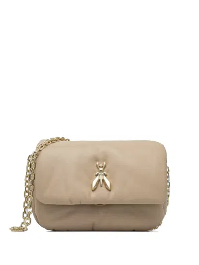 Patrizia Pepe Logo-plaque Cross Body Bag In Neutrals
