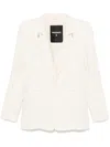 Patrizia Pepe Single-breasted Long Sleeve Suit Jacket In White