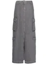 PATRIZIA PEPE LOGO-PLAQUE MAXI SKIRT
