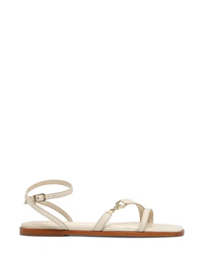Patrizia Pepe Logo-plaque Sandals In White