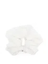 Patrizia Pepe Logo-plaque Scrunchie In 白色