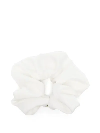 Patrizia Pepe Logo-plaque Scrunchie In White