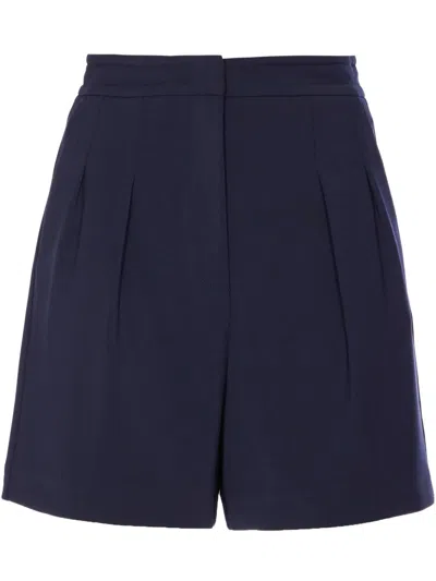 Patrizia Pepe Logo-plaque Shorts In Blue