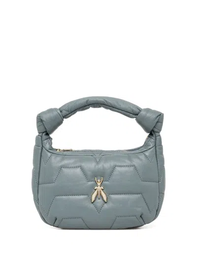 Patrizia Pepe Logo Plaque Shoulder Bag In Grey