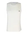 Patrizia Pepe Ecru Fine Knit Tank Top In White