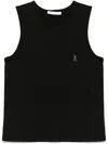 Patrizia Pepe Logo-plaque Tank Top In Black