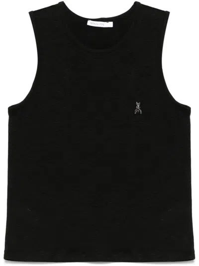 Patrizia Pepe Logo-plaque Tank Top In Black